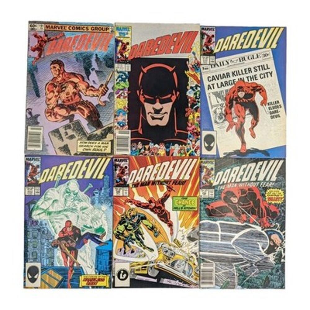 Daredevil Comic Book Lot Issues 191 236 242 243 246 250 Marvel 1983-1989 VF/NM